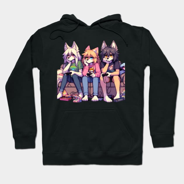 furry fandom - furryart anthro furry fandom Hoodie by vaporgraphic